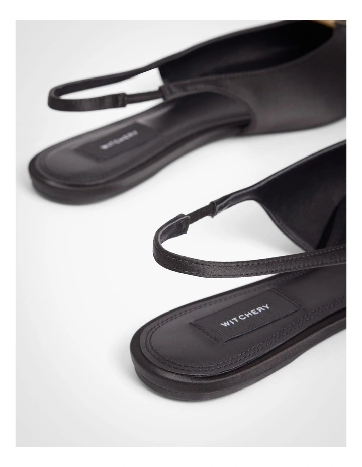 Nikki Slingback Flats in Black image 5
