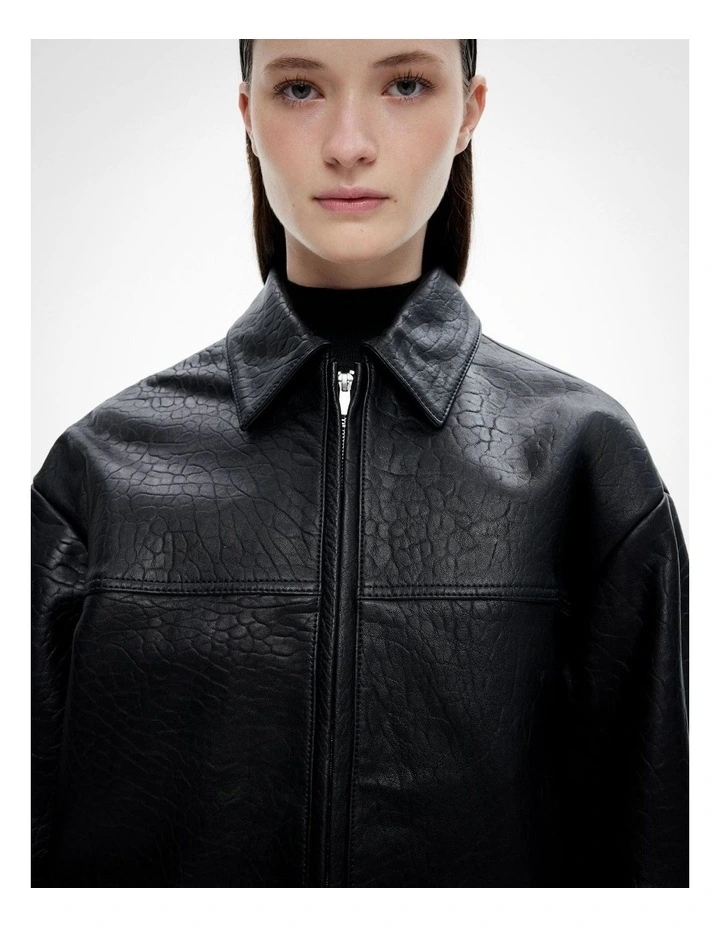 Leather Jacket in Black image 3