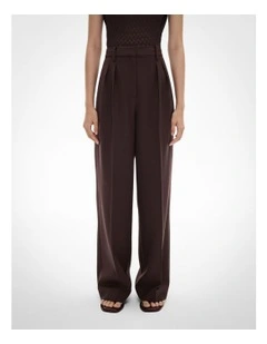 Piped Detail Pants in Espresso