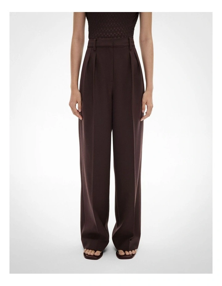 Piped Detail Pants in Espresso image 1