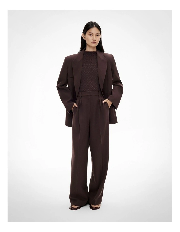 Piped Detail Pants in Espresso image 3