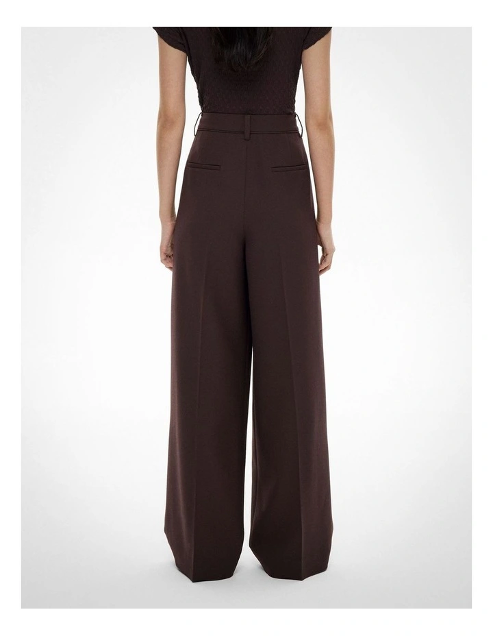Piped Detail Pants in Espresso image 7