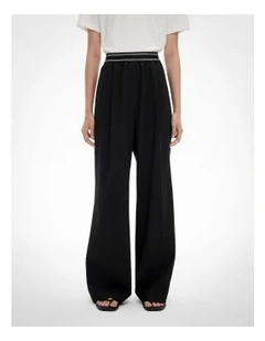 Elastic Detail Pants in Black