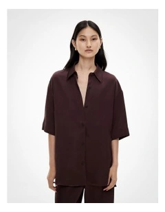 Longline Shirt in Espresso