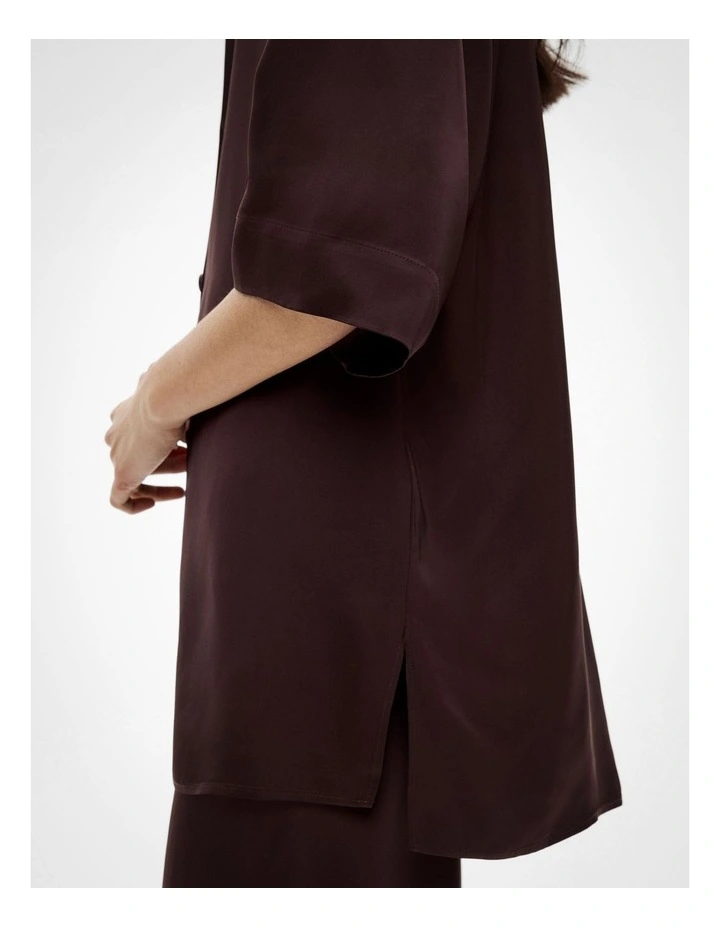 Longline Shirt in Espresso image 5