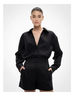 Panel Shirt in Black