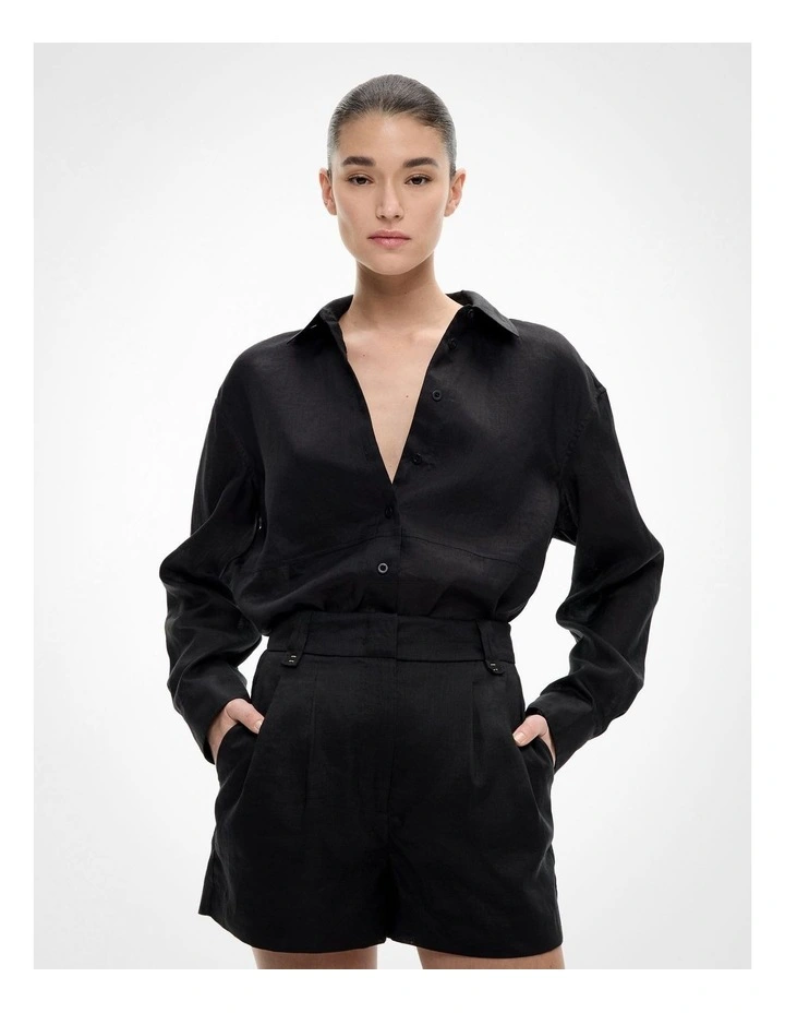 Panel Shirt in Black image 1