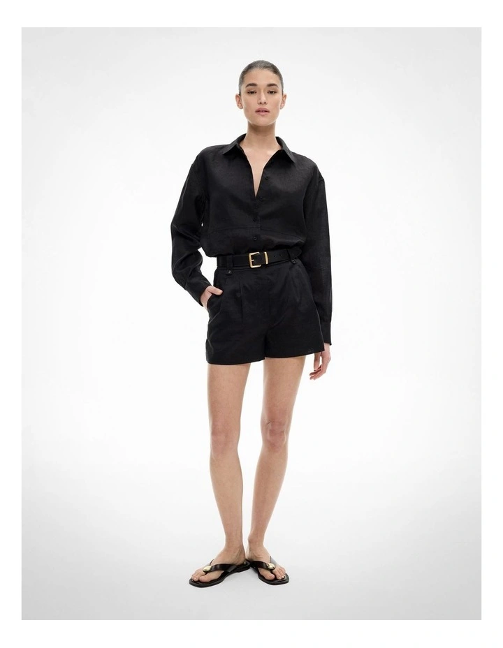 Panel Shirt in Black image 2