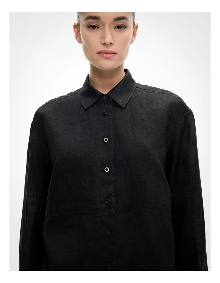 Panel Shirt in Black image 3