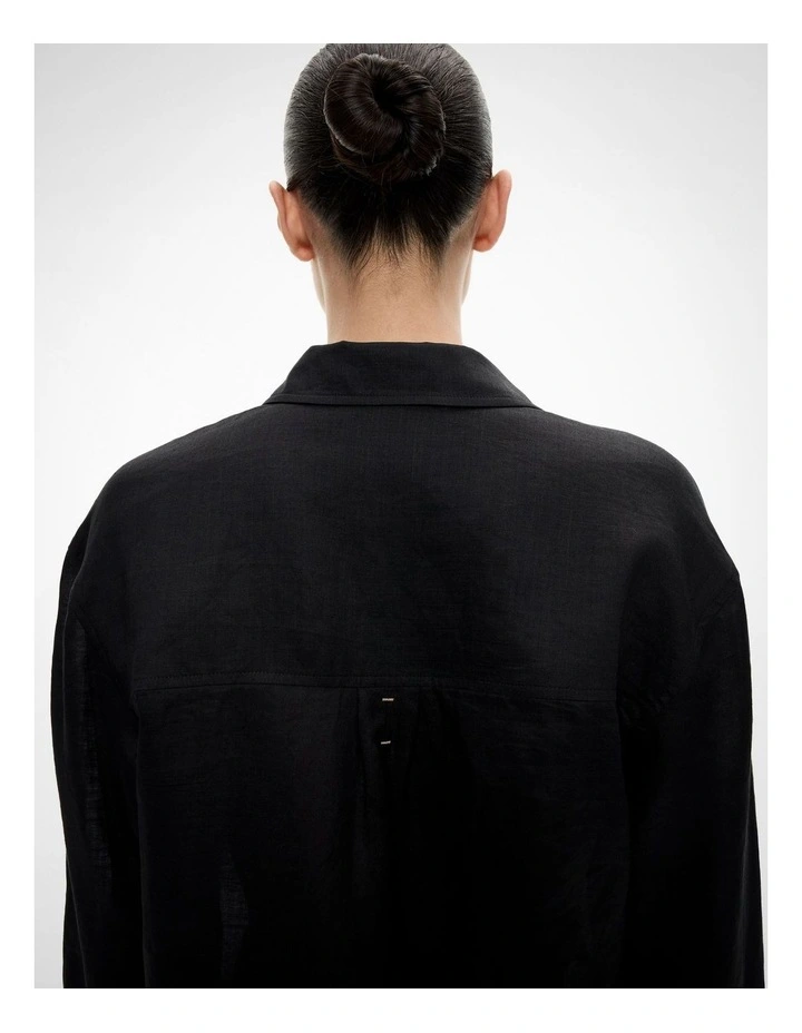 Panel Shirt in Black image 4