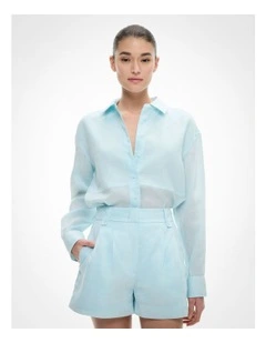 Panel Shirt in Aquamarine
