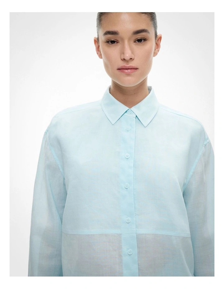 Panel Shirt in Aquamarine image 4