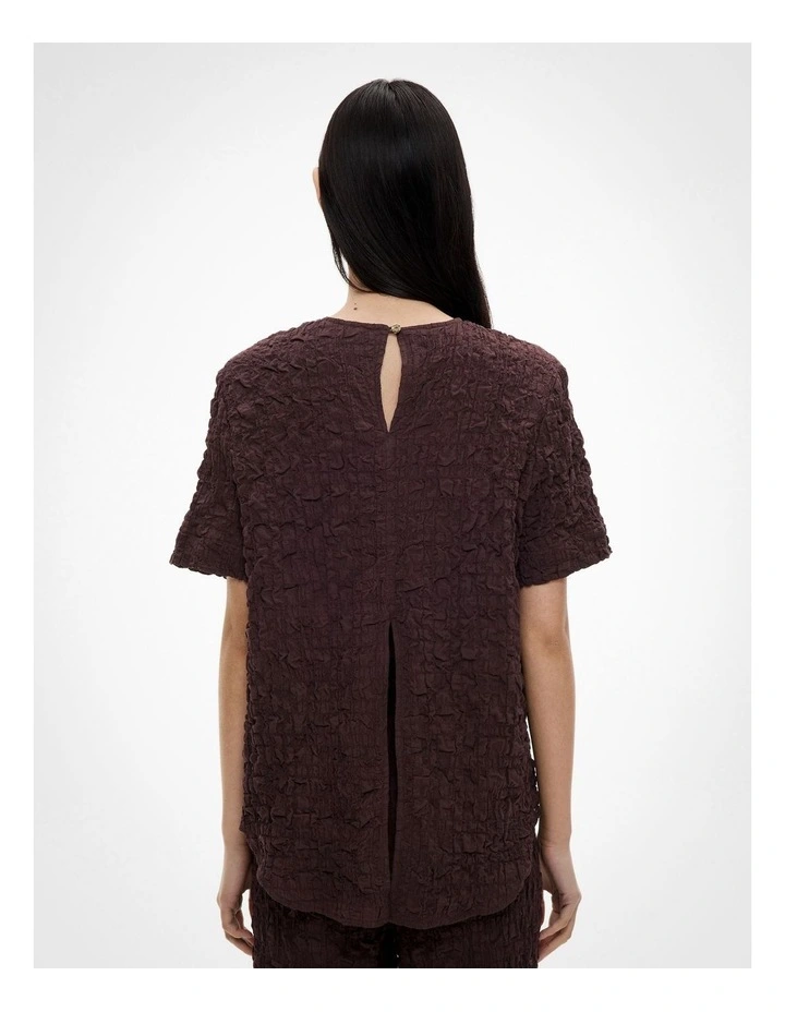 Crinkle T-shirt in Espresso image 5
