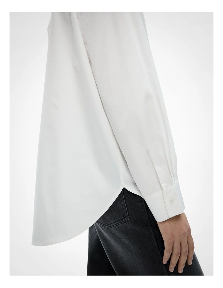 Neck Tie Shirt in Fresh White image 5