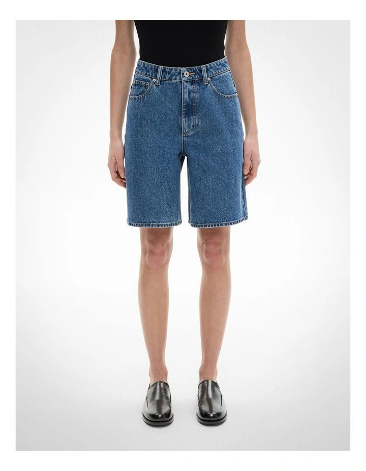 Denim Bermuda Shorts in Indigo image 1