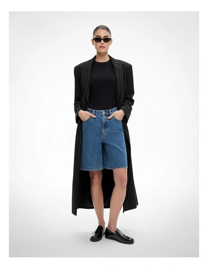 Denim Bermuda Shorts in Indigo image 3