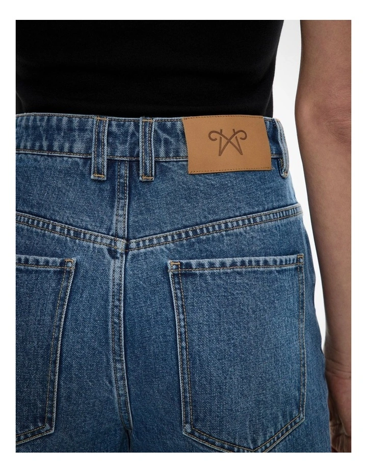 Denim Bermuda Shorts in Indigo image 5