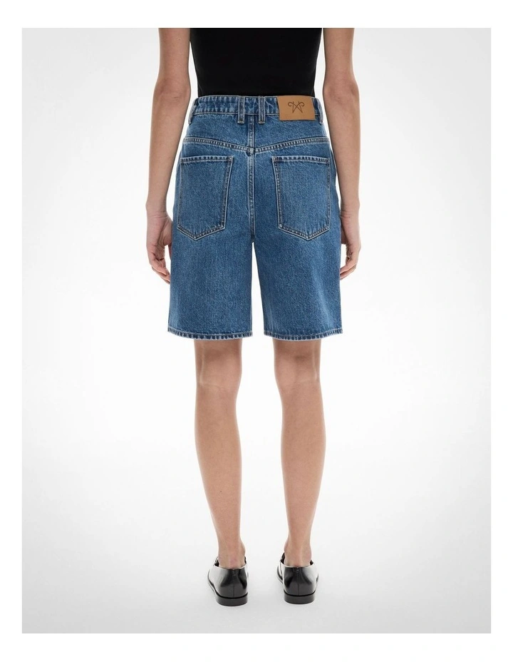 Denim Bermuda Shorts in Indigo image 6