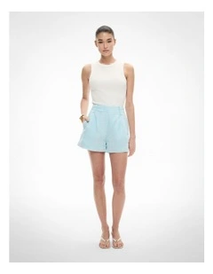 Tailored Shorts in Aquamarine