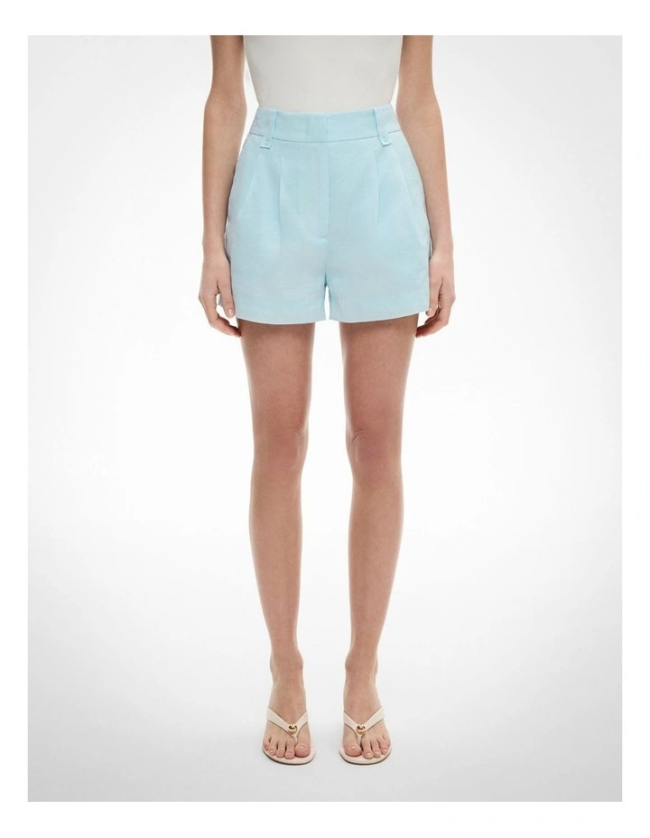 Tailored Shorts in Aquamarine image 3