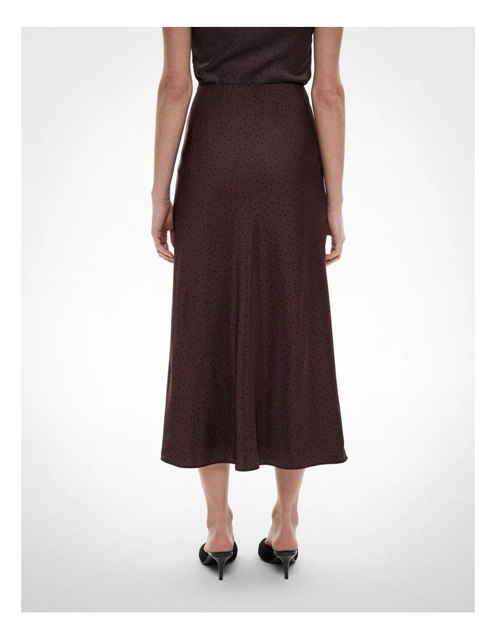 Bias Midi Skirt in Espresso Polka Dot image 5