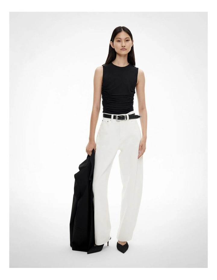 Gather Detail Bodysuit in Black image 2