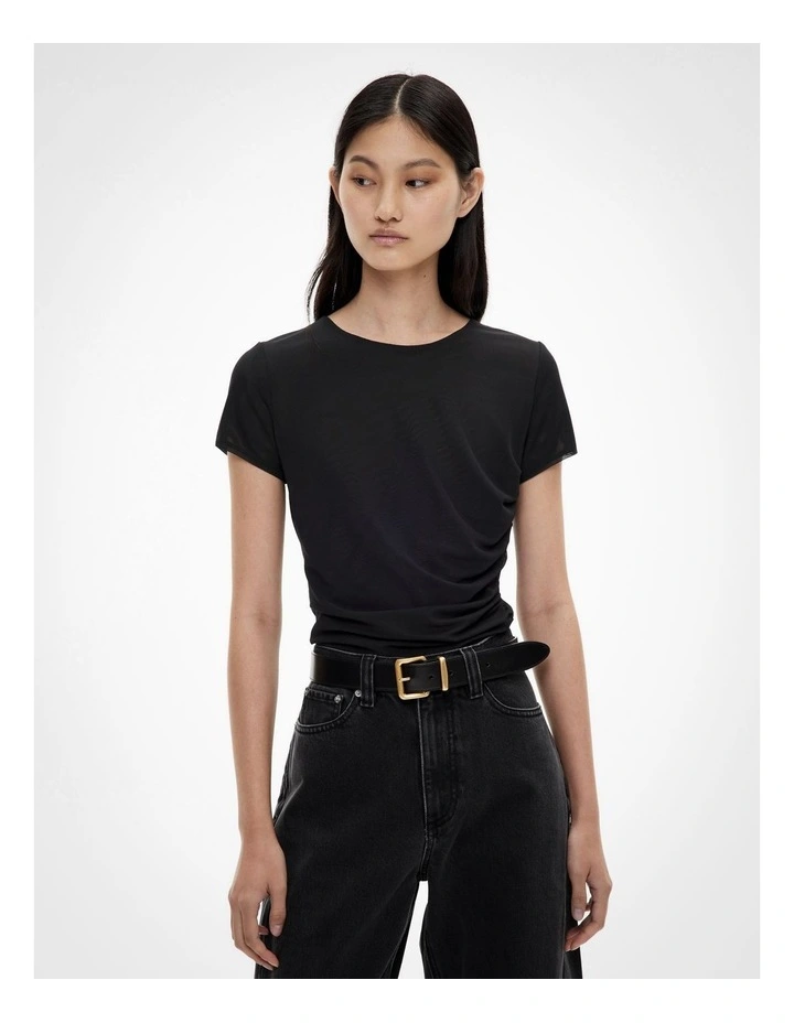 Mesh Baby T-shirt in Black image 1