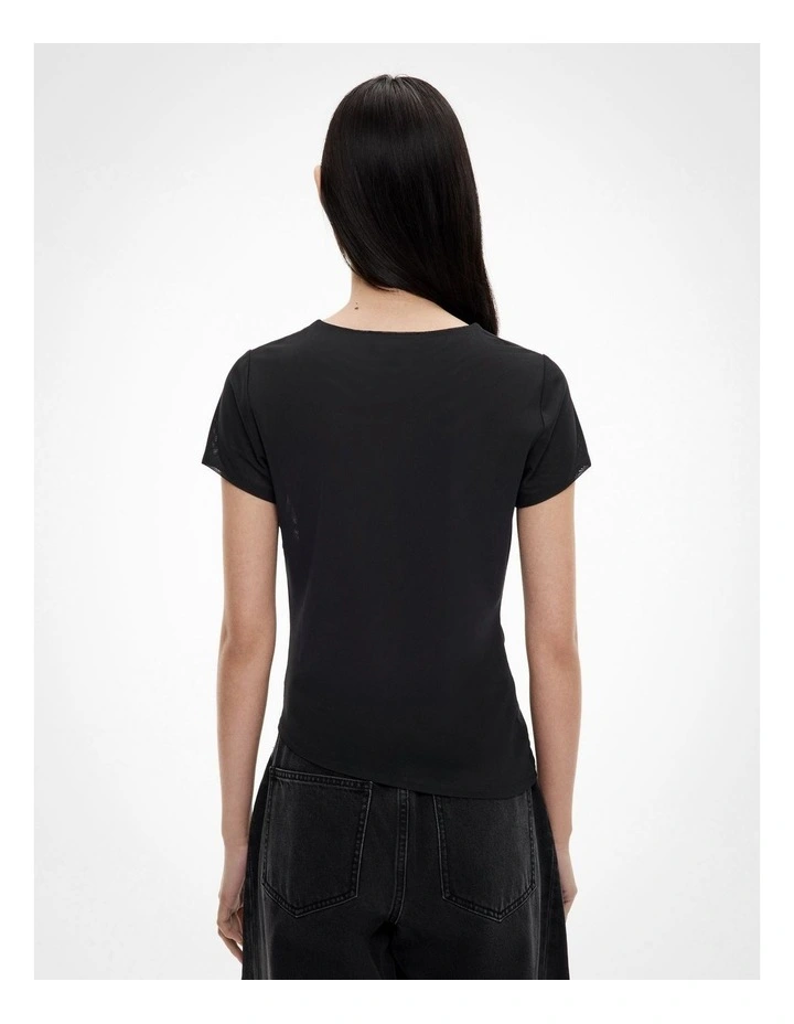Mesh Baby T-shirt in Black image 4