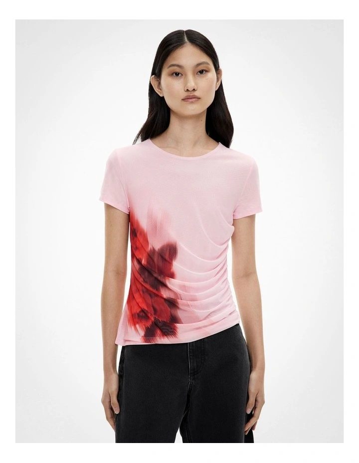 Mesh Baby T-shirt in Blush Floral image 1