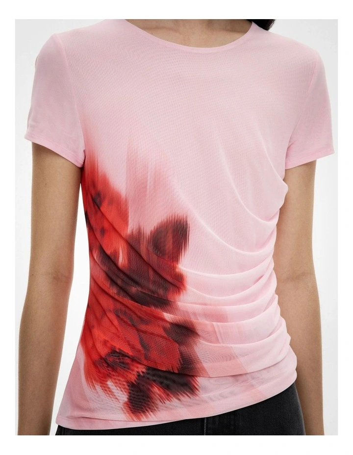Mesh Baby T-shirt in Blush Floral image 3
