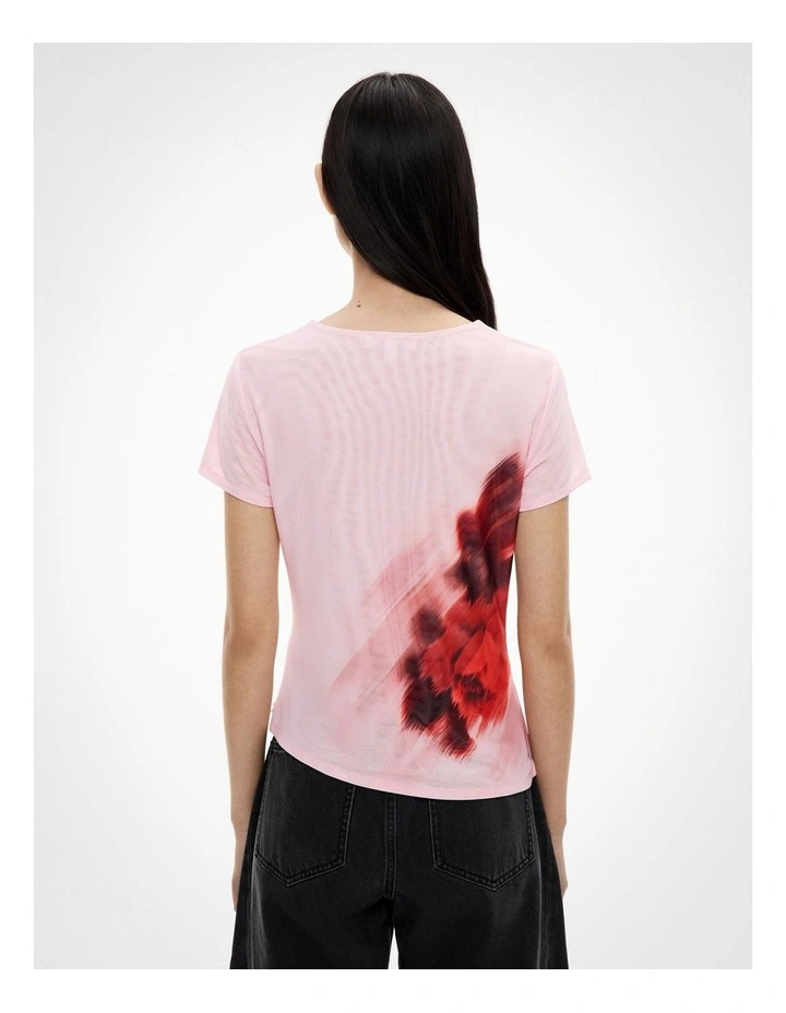 Mesh Baby T-shirt in Blush Floral image 4