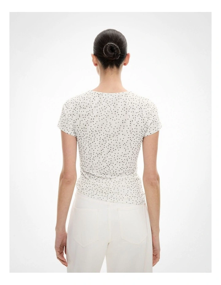 Mesh Baby T-shirt in Chalk Polka Dot image 4
