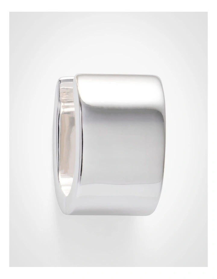 Luca Huggie Earrings in Silver image 3