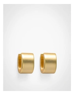 Luca Huggie Earrings in Satin Gold