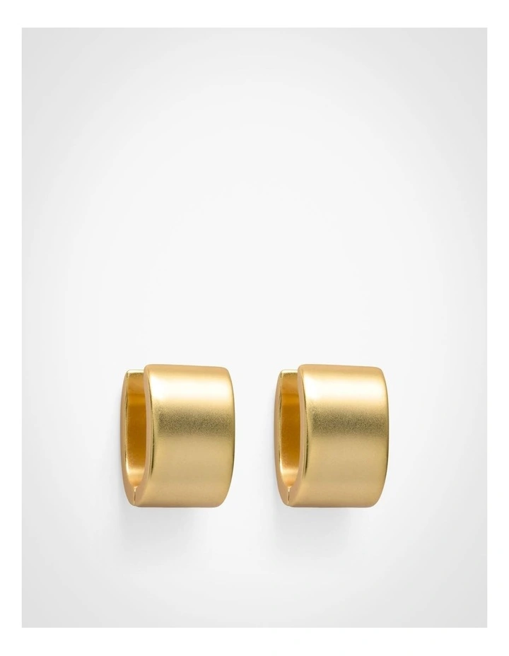 Luca Huggie Earrings in Satin Gold image 1