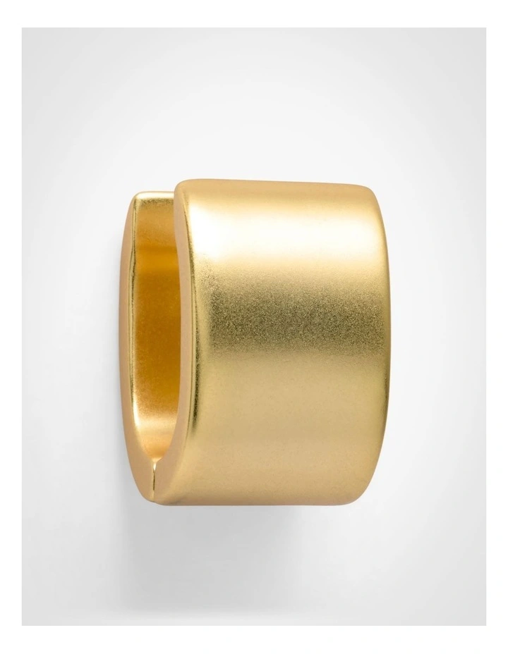 Luca Huggie Earrings in Satin Gold image 3