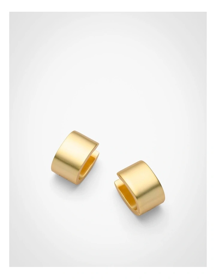 Luca Huggie Earrings in Satin Gold image 5