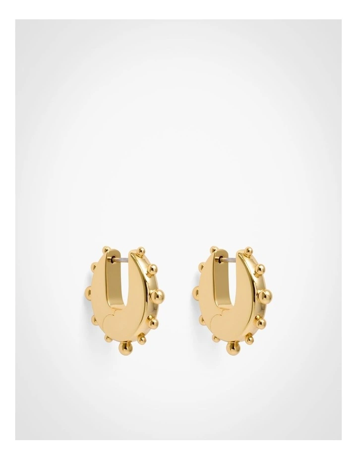 Rowan Huggie Earrings in Gold image 1