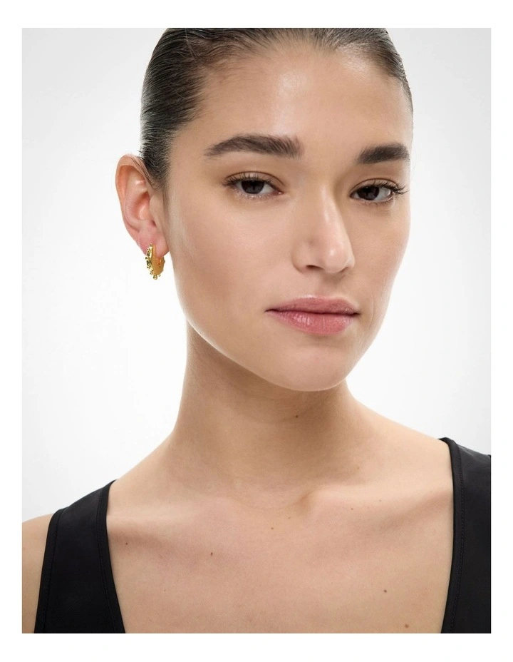 Rowan Huggie Earrings in Gold image 2
