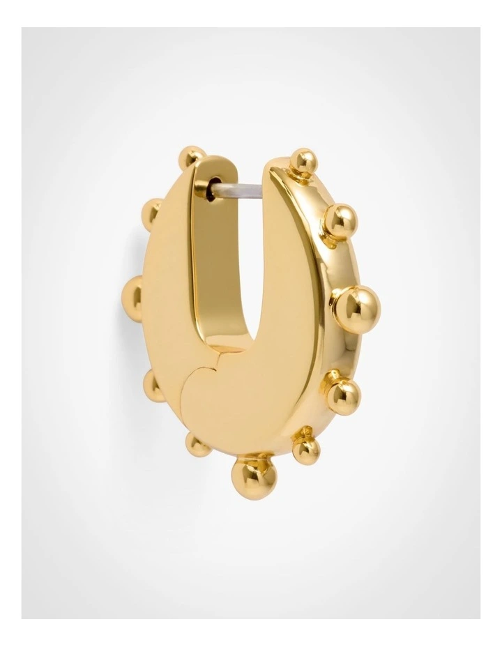 Rowan Huggie Earrings in Gold image 3