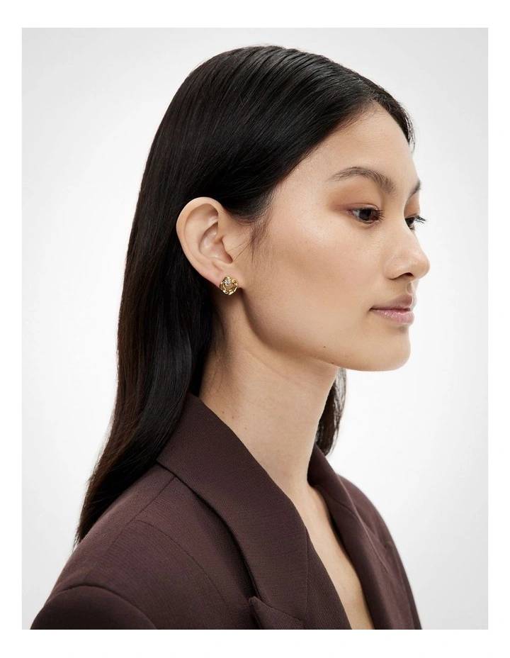 Brynne Stud Earrings in Gold image 2