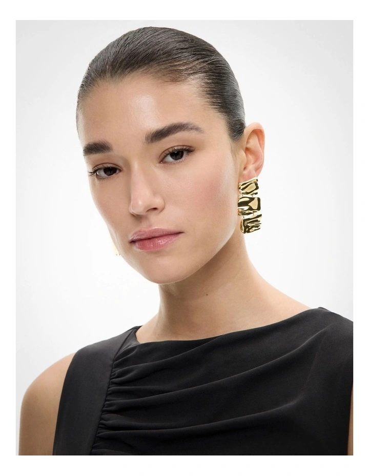 Nadia Drop Earrings in Gold image 2