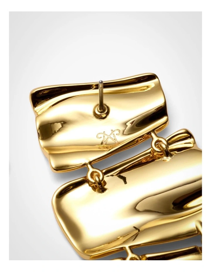 Nadia Drop Earrings in Gold image 4