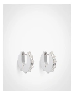 Rowan Huggie Earrings in Silver