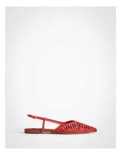 Cora Weave Flats in Flame