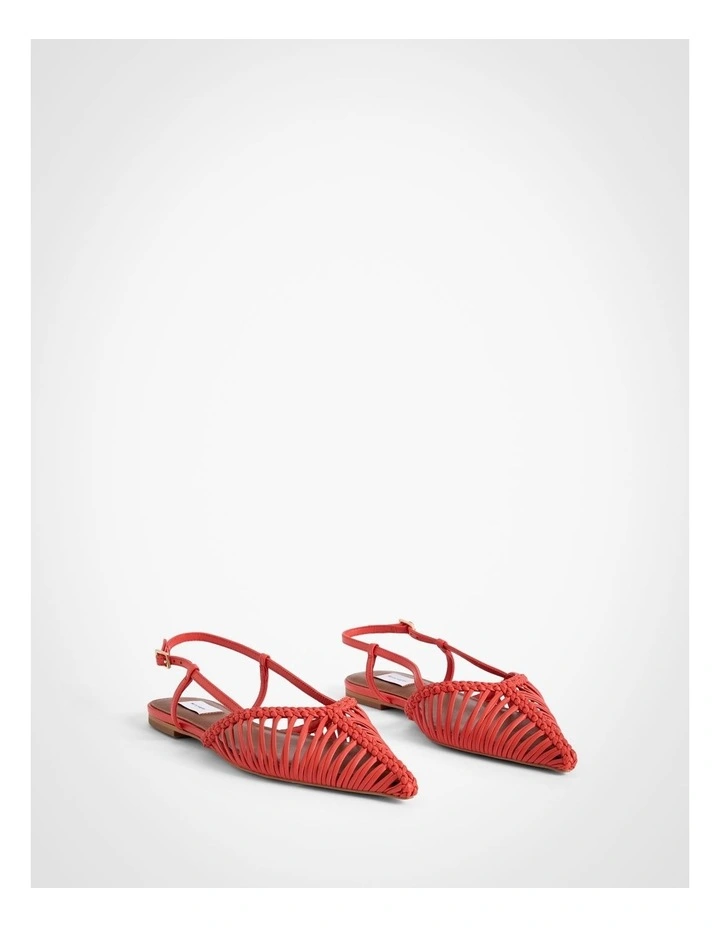 Cora Weave Flats in Flame image 3