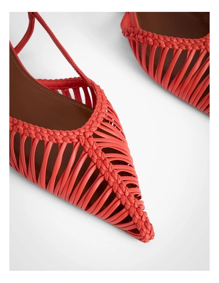 Cora Weave Flats in Flame image 4