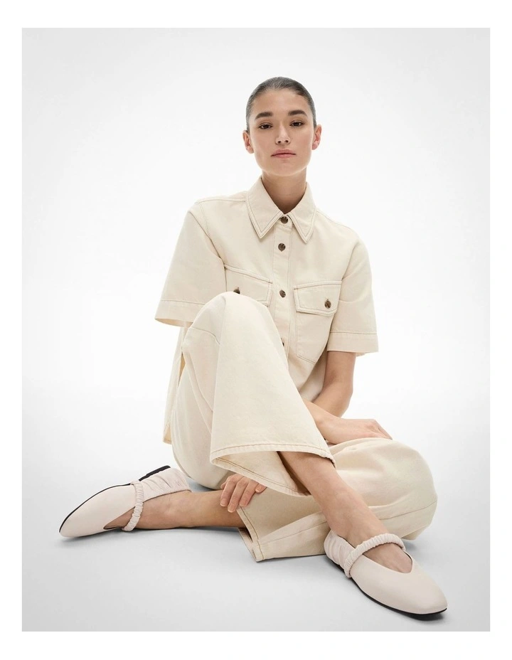 Lou Ballet Flats in Macadamia image 2
