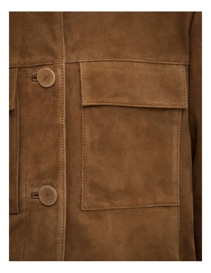 Suede Jacket in Rust image 4