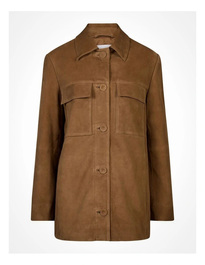 Suede Jacket in Rust image 6